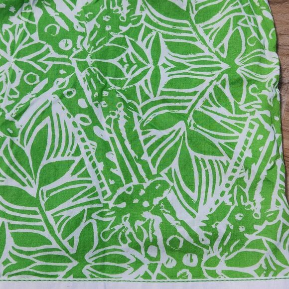 🦋Vintage Lilly Pulitzer Lime Leaf & Giraffe Print 3/4 Sleeve Tunic Top XSmall - Picture 10 of 13